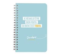 Clairefontaine 116012C - Un Carnet A Spirale avec Texte Original - 11x17 cm 100 Pages Lignées papier Blanc 90g - Collection Jemedisais - 4 visuels, livraison aléatoire
