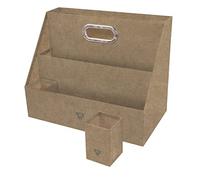 Clairefontaine 116030C - Un Organisateur De Bureau Nomade Mixte Multifonctions en Carton couleur Kraft - Rangement - Home Office - 35,5 x 20 x 28,5 cm - Collection Flying Spirit