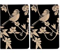 Clairefontaine 116035C - Un Mini Carnet Piqué Cousu Fil motifs Nature sur Couverture Kraft - 7,5x12 cm 48 Pages Unies papier Ivoire 90g - Collection Le Cerisier Blanc - 6 visuels, livraison aléatoire