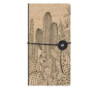 Clairefontaine 116043C - Un Carnet Slim motif Nature sur Couverture Kraft - 9x18 cm 80 Pages Unies papier Ivoire 90g - Fermeture cordon - Collection Le Cerisier Blanc - 2 visuels, livraison aléatoire