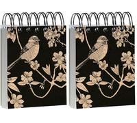 Clairefontaine 116044C - Un Petit Bloc Notes A Spirale Motifs Nature sur Couverture Kraft - 9x11cm - 160 Feuilles Unies 90g - Collection Le Cerisier Blanc - 3 visuels, livraison aléatoire (Lot de 2)