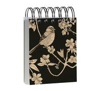 Clairefontaine 116044C - Un Petit Bloc Notes A Spirale Motifs Nature sur Couverture Kraft - 9x11cm - 160 Feuilles Unies 90g - Collection Le Cerisier Blanc - 3 visuels, livraison aléatoire