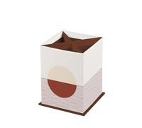 Clairefontaine 116076C - Un Pot à Crayons/Pinceaux/Stylos Multifonctions en Carton aux Couleurs Chaleureuses et Formes Géométriques - Carré 8,5x8,5x11 cm - Home Office - Collection Terracotta