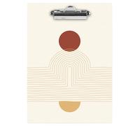 Clairefontaine 116078C - Un Porte-Bloc 23x33 cm en Carton aux Couleurs Chaleureuses et Formes Géométriques - Support pour réunion - Collection Terracotta