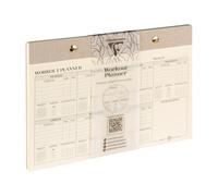 Clairefontaine 116094C - Un Bloc Planner à rivets 24x17 cm Toile du Marais - 60 Feuillets Imprimés Détachables - Papier Ivoire 90g - Planificateur - Collection Inspire, 2 coloris, livr. Aléatoire