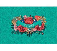 Clairefontaine - 116224C - Un Sous-main Bureau en Carton 60x40 cm Décor Viva La Vida Frida Kahlo - Home Office - Collection Frida Kahlo
