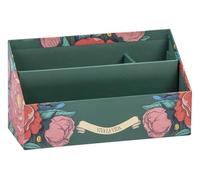 Clairefontaine - 116227C - Un Porte-lettres en Carton 25x10x14 cm - Décor Floral Frida Kahlo - Home Office - Rangement Bureau - Organisateur - Collection Frida Kahlo