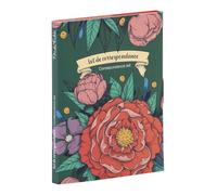 Clairefontaine - 116234C - Un Set de Correspondance 8 Cartes 11x15,5 cm assorties Décor Frida Kahlo et 8 Enveloppes Pollen C6 Blanc Naturel - Collection Frida Kahlo - 12x16,5 cm