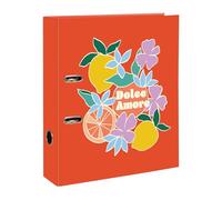 Clairefontaine - 116276C - Un Classeur à levier en Carton Décor Agrumes aux Couleurs Acidulées - Dos 7 cm - A4 maxi - Papier finition Satiné - Home Office - Collection Dolce Amore