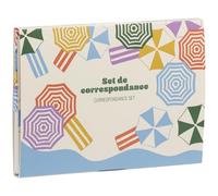 Clairefontaine - 116282C - Un Set de Correspondance 8 Cartes 11x15,5 cm assorties Décor Agrumes aux couleurs acidulées et 8 Enveloppes Pollen C6 Blanc Naturel - Collection Dolce Amore - 12x16,5 cm