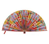 Clairefontaine - 116287C - Un Éventail en Carton Écologique Pliable 19.5x2 cm Décor Agrumes Aux Couleurs Acidulées - Accessoire Décoratif et Pratique pour Événements et Cadeaux Collection Dolce Amore