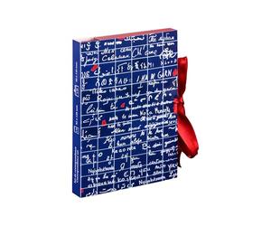 Clairefontaine 116322C - Un Set de Correspondance 10 Cartes doubles 8,25x12,8 cm décors Le Mur des Je t'aime Montmartre et 8 Enveloppes Pollen 9x14 cm Rouge corail - 15,5x10 cm