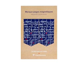 Clairefontaine - 116325C - Un Set de 2 Marque-pages Magnétiques Le Mur des Je t'aime - 7,5 x 4 cm - Collection Le Mur des Je t'aime Montmartre