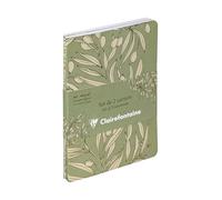 Clairefontaine - 116340C - Un Set de 2 Carnets Fleurs d'Oranger et Olivier - A6 10,5x14,8 cm - 64 Pages Lignées Papier Blanc 90g Couture fil Collection Jardin des Sens 2 assortiments, livr. aléatoire