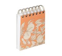 Clairefontaine 116346C - Un Bloc A Spirale Entête Décors Floral - 9x11 cm - 160 Feuillets Unis - Papier Blanc 90g - 3 motifs, livraison aléatoire - Collection Jardin des Sens