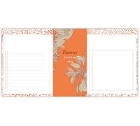 Clairefontaine 116348C - Un Mini Planner 24x12 cm 50 Feuillets Imprimés Détachables - Décors Oranger - Papier Blanc 90g - Organisation - Planning - Bloc mémo - Collection Jardin des Sens