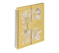Clairefontaine - 116349C - Un Calendrier Anniversaire Perpétuel Fleurs de Citronniers A Spirale 23x17 cm 50 Pages Imprimées - Fermeture Aimantée pour affichage sur la table Collection Jardin des Sens