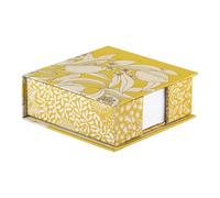Clairefontaine 116351C - Un Bloc Cube 300 Feuillets Unis 9,8x9,8 cm - Motif Fleurs de Citronniers - Papier Blanc 90g - 11x11x4cm - Collection Jardin des Sens