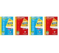 Clairefontaine 11791AMZC Lot de 4 Étuis de Copies Perforées : 1000 Pages FEUILLETS MOBILES + 1000 Pages COPIES DOUBLES - A4 21x29,7 cm - Grands Carreaux - Papier Blanc 90 g