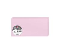 Clairefontaine 12513C - Paquet de 25 Cartes Doubles - Format DL 10,6x21,3cm - 210g/m² - Coloris Rose Dragée - Cartons d'Invitation Evènements et Correspondance - Gamme Pollen - Papier Premium Lisse