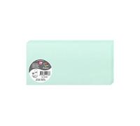 Clairefontaine 12533C - Paquet de 25 Cartes Doubles - Format DL 10,6x21,3cm - 210g/m² - Coloris Vert Jade - Cartons d'Invitation Evènements et Correspondance - Gamme Pollen - Papier Premium Lisse