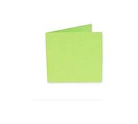 Clairefontaine 12950C - Paquet de 25 Cartes Doubles - Format Carré 11x11cm - 210g/m² - Coloris Vert Bourgeon - Cartons d'Invitation Evènements et Correspondance - Gamme Pollen - Papier Premium Lisse