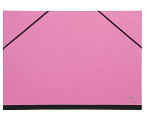 Clairefontaine 144406C - Un carton à dessin fermeture élastiques 52x72 cm, Fuchsia