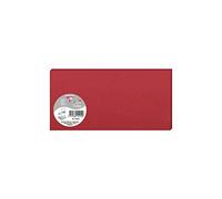 Clairefontaine 1525C - Paquet de 25 Cartes Simples - Format DL 10,6x21,3cm - 210g/m² - Coloris Rouge Groseille - Cartons d'Invitation Evènements et Correspondance - Gamme Pollen - Papier Premium Lisse