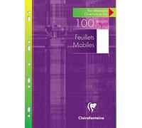 Clairefontaine 1730C Un Étui de Feuillets Mobiles Perforés - A4 21x29,7 cm - 100 Pages Unies Blanches - Papier Blanc 90 g - Étui Réutilisable