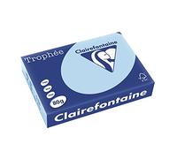 CLAIREFONTAINE Ramette de 500 feuilles papier couleur TROPHEE 80 grammes format A4 Bleu vif 1798