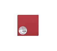 Clairefontaine 1825C - Paquet de 25 Cartes Simples - Format Carré 13,5x13,5cm - 210g - Coloris Rouge Groseille - Cartons d'Invitation Evènements et Correspondance - Gamme Pollen - Papier Premium Lisse