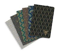 Clairefontaine - 192096C - Un paquet de 6 Carnets Cousu fil 96 Pages Lignées Ivoire 90G 9x14 CM - Collection Neo Deco Automne-Hiver - Carte avec pelliculage, finition Or - 6 motifs assortis
