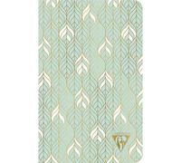 Clairefontaine 193306C Un Carnet Cousu couleur Vert d'Eau - 11x17 cm 96 Pages Lignées Papier Clairefontaine Ivoire 90 g - Couverture Carte Pelliculage Mat - Collection Neo Deco Printemps-Été