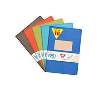Clairefontaine 195136Cpack Collection 1951 Lot de 10 Cahiers Agrafés - A5 14,8x21 cm - 96 Pages Lignées - Papier Blanc 90 g - Couleurs Aléatoires