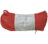 Clairefontaine - 196006C - Pelote Raphia Rouge - Ensemble de plusieurs fils de Raphia Longueur 1m50 par fil- 50g - Loisirs Créatifs - Emballage Cadeau - DIY Multiples