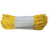 Clairefontaine - 196015C - Pelote Raphia Jaune citron -Ensemble de plusieurs fils de Raphia Longueur 1m50 par fil- 50g - Loisirs Créatifs - Emballage Cadeau - DIY Multiples