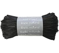 Clairefontaine - 196029C - Pelote Raphia Noir - Ensemble de plusieurs fils de Raphia Longueur 1m50 par fil- 50g - Loisirs Créatifs - Emballage Cadeau - DIY Multiples