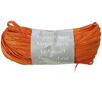 Clairefontaine - 196058C - Pelote Raphia Orange - Ensemble de plusieurs fils de Raphia Longueur 1m50 par fil- 50g - Loisirs Créatifs - Emballage Cadeau - DIY Multiples