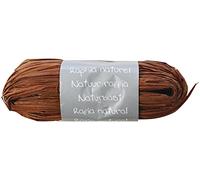 Clairefontaine - 196072C - Pelote Raphia Couleur Café - Ensemble de plusieurs fils de Raphia Longueur 1m50 par fil- 50g - Loisirs Créatifs - Emballage Cadeau - DIY Multiples