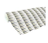 Clairefontaine 201340C - Une Bobine De Papier Cadeau - Papier Alliance 60g - Format : 50x0,70m - Motif : Sapins Noirs/Or, Fond Blanc, Noël - Emballage Cadeau, Idéal Pour Les Emballages Professionnels