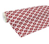 Clairefontaine 201342C - Une Bobine De Papier Cadeau - Papier Alliance 60g - 50x0,70m - Motif : Boules Noël Rouge, Boules Scandinaves, Noël - Emballage Cadeau, Idéal Pour Les Emballages Professionnels