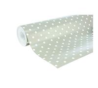 Clairefontaine 201503C - Une Bobine De Papier Cadeau - Papier Excellia 80g - Format : 50x0,70m - Motif : Pois Blanc, Fond Marron/Taupe - Emballage Cadeau, Idéal Pour Les Emballages Professionnels
