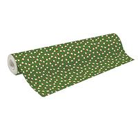 Clairefontaine 202055C - Une Bobine De Papier Cadeau - Papier Excellia 80g - Format : 50x0,70m - Motif : Père-Noël, Rouge/Vert - Emballage Cadeau, Idéal Pour Les Emballages Professionnels