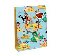 Clairefontaine - 202096-2Cpack - Un lot de 6 sacs cadeaux enfants - Grands formats 26,5x14x33cm - Pirates - Qualité supérieure, résistant : 210g - idéal pour : jeux de société, puzzles, coffrets