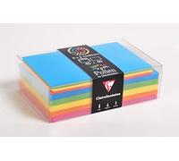 Clairefontaine 20811C - Coffret de 40 Enveloppes Auto-Adhésives, Format 9x14cm + 40 Cartes Simples, Format 8,2x12,8cm - Correspondance Pollen - Thème Eté - 5 Couleurs Différents