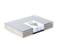 Clairefontaine 20903c - Coffret De 20 Enveloppes Auto-Adhésives, Format C6 (11,4x16,2cm) + 20 Cartes Simples, Format 11x15,5cm - Correspondance Pollen - Thème Chic - 4 Couleurs Différents