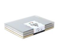 Clairefontaine 20903c - Coffret De 20 Enveloppes Auto-Adhésives, Format C6 (11,4x16,2cm) + 20 Cartes Simples, Format 11x15,5cm - Correspondance Pollen - Thème Chic - 4 Couleurs Différents