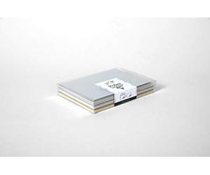 Clairefontaine 20903C - Coffret de 20 Enveloppes Auto-Adhésives, Format C6 (11,4x16,2cm) + 20 Cartes Simples, Format 11x15,5cm - Correspondance Pollen - Thème Chic - 4 Couleurs Différents