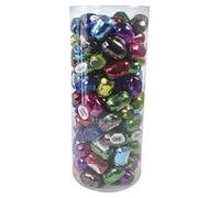 Clairefontaine 211327C - Un Lot De 120 Oeufs Ruban Bolduc - Dimensions d'un Ruban : 10mx7mm - Couleur : Assorti Métallique : Rouge, Bleu, Vert, Or - Emballage Cadeau Créatif