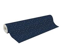 Clairefontaine 211928C - Une Bobine De Papier Cadeau - Papier Alliance 60g - Format : 50x0,70m - Motif : Étoiles Or, Fond Bleu Marine - Emballage Cadeau, Idéal Pour Les Emballages Professionnels